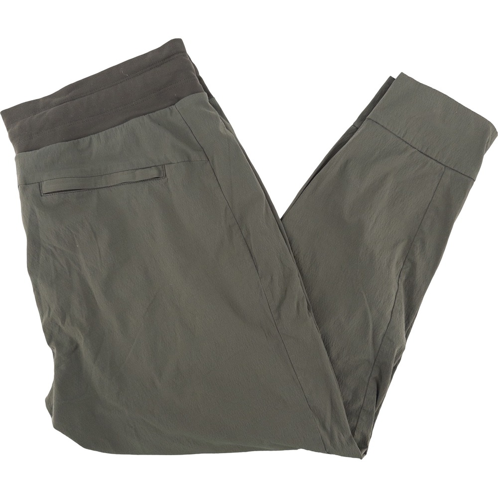 Athleta Womens 16 Trekkie North Jogger Pants Olive Green Stretch Hiking Gorpcore